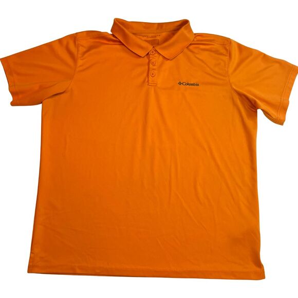 Columbia Polo Mens XL Orange Omni Shade Sun Protection Outdoor Golf Travel Shirt - Picture 5 of 12